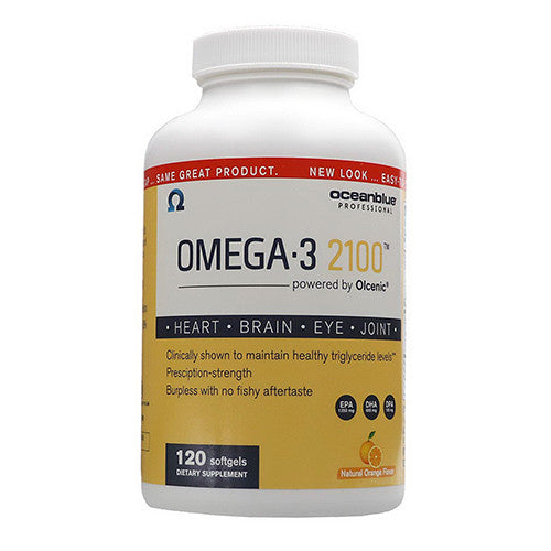 Ocean Blue Omega 3 2100 Olcenic Blend Natural Orange Flavor, 120 Ea